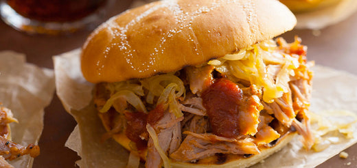 Sautéed Onion Pulled Pork Sandwich